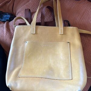 PLG medium crossbody tote with zipper in sunflower